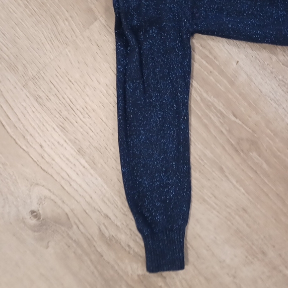 Little Marc Jacobs shimmery sparkle navy blue ruffle cardigan sweater snap up 5 - Picture 15 of 16